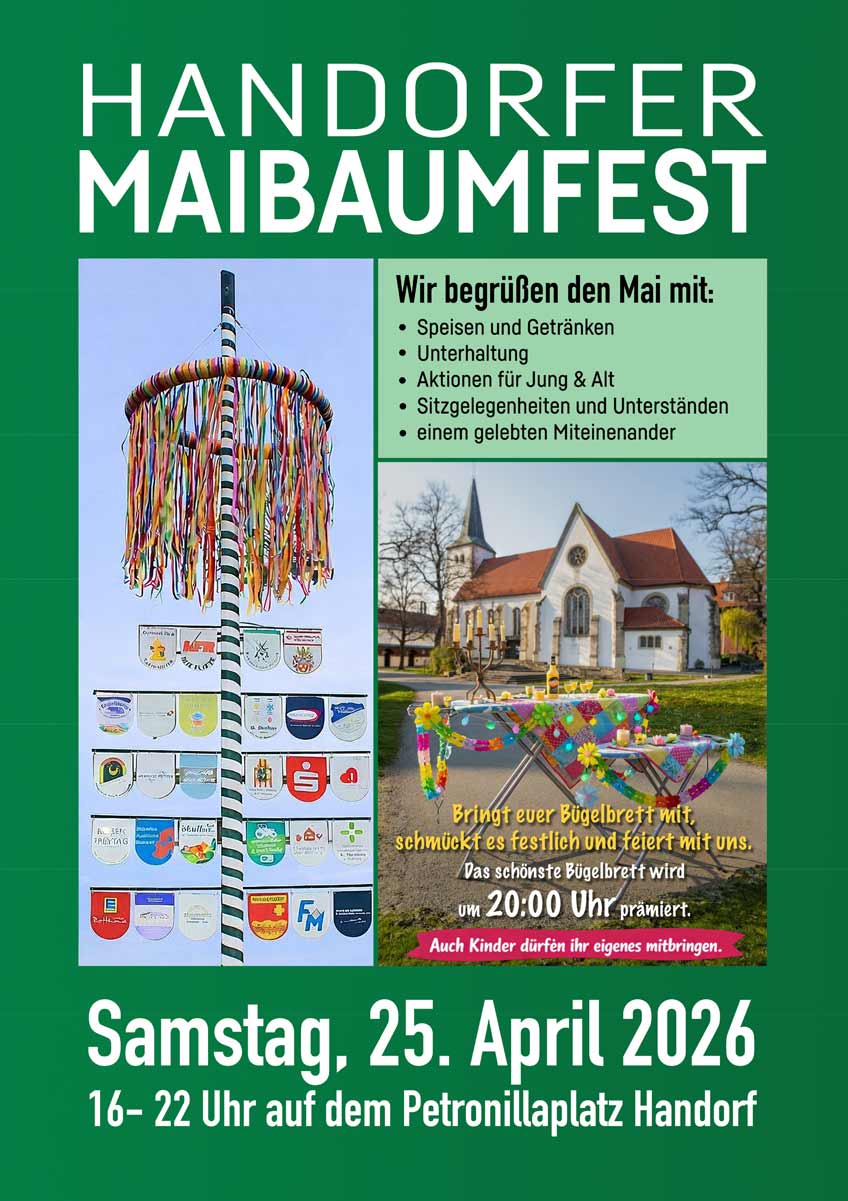 Maibaumfest 2026 in Münster Handorf am 25.4.26